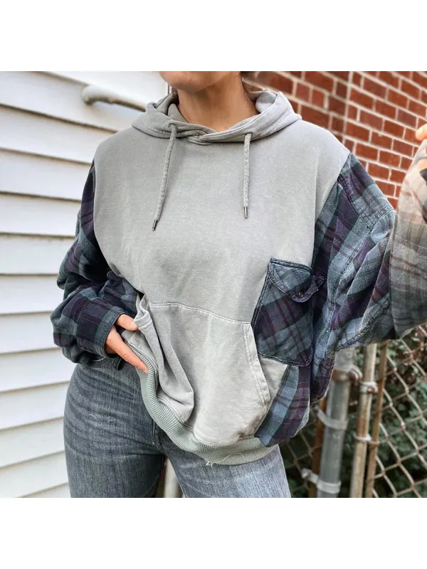 Women's Plaid Hoodie - Cominbuy.com 