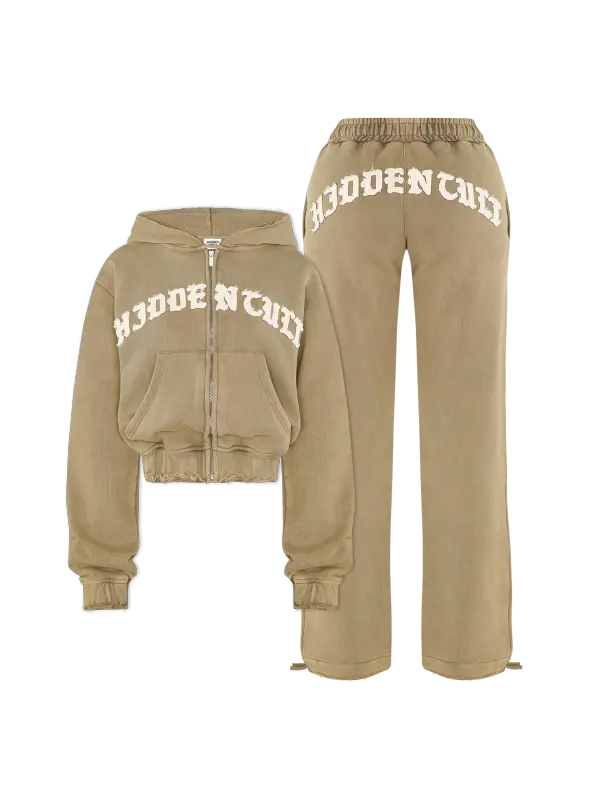 Amber Distressed Relaxed Sweatsuit Set - Viewbena.com 