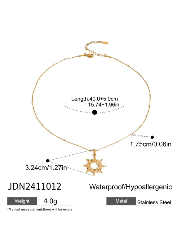 Women's Sun Pendant Necklace - Cominbuy.com 