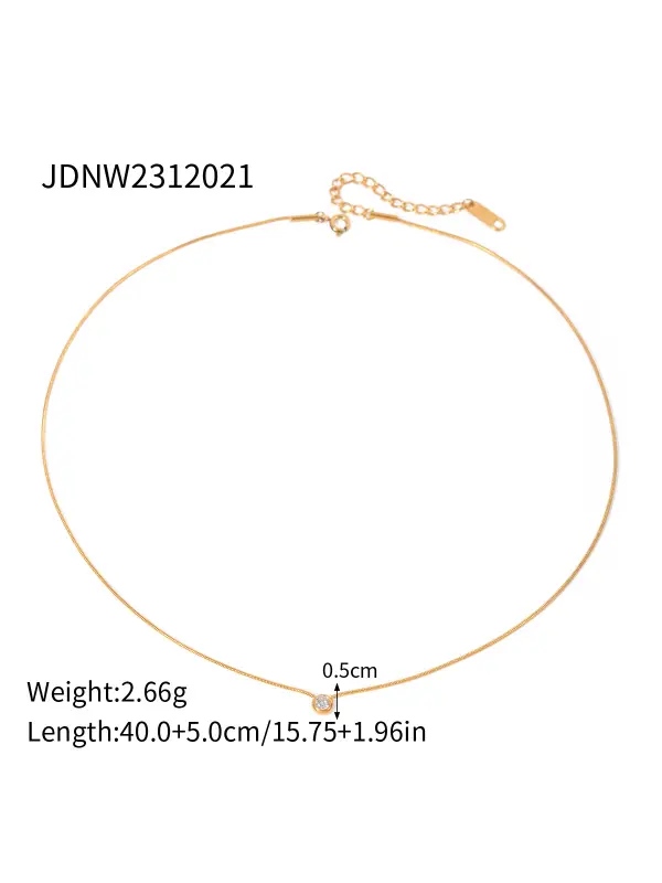 Women's Stainless Steel Round Pendant Necklace - Cominbuy.com 
