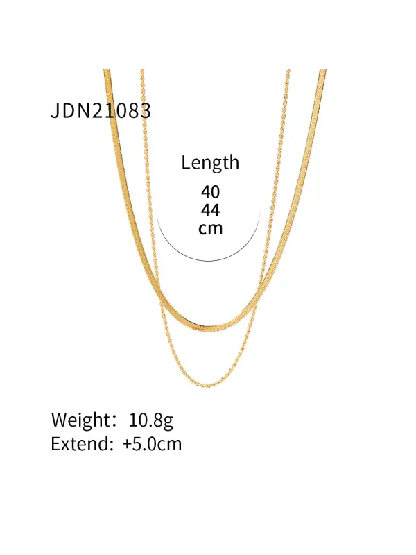 Women's Vintage Titanium Steel Double Necklace - Cominbuy.com 