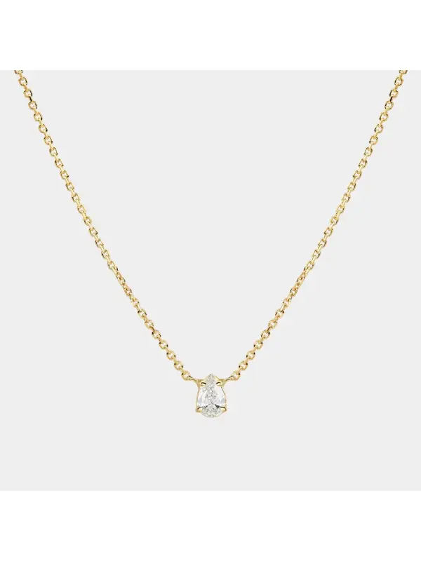 Women's Oval Round Crystal Pendant Necklace - Cominbuy.com 