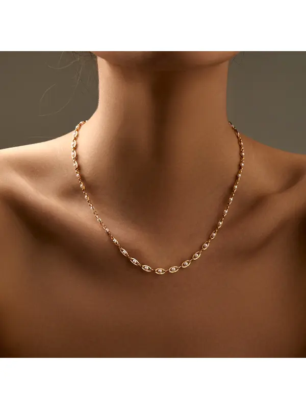 Women's Elegant Pearl Clavicle Necklace - Geocici.com 