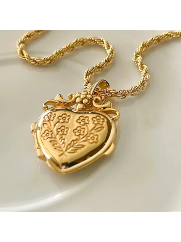 Women's Love Flower Album Pendant Necklace - Cominbuyshop.com 