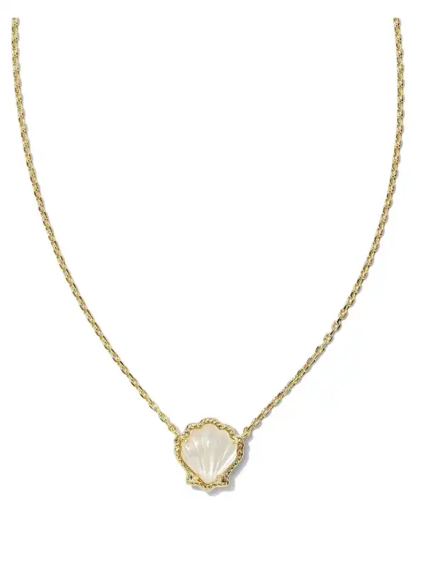Women's Aventurine Conch Shell Pendant Necklace - Geocici.com 