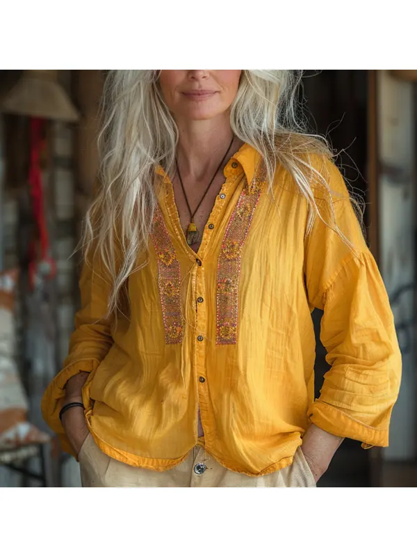Women's Vacation Vintage Loose Shirt - Cominbuy.com 