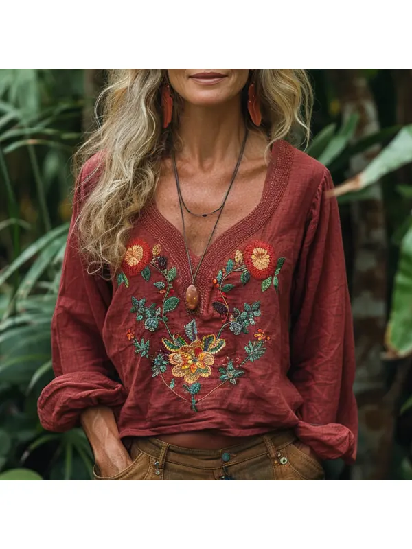 Exclusive Casual Ethnic Print Shirt - Realyiyi.com 