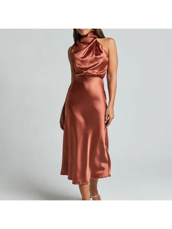 Women's Elegant New Satin Dress - Realyiyishop.com 