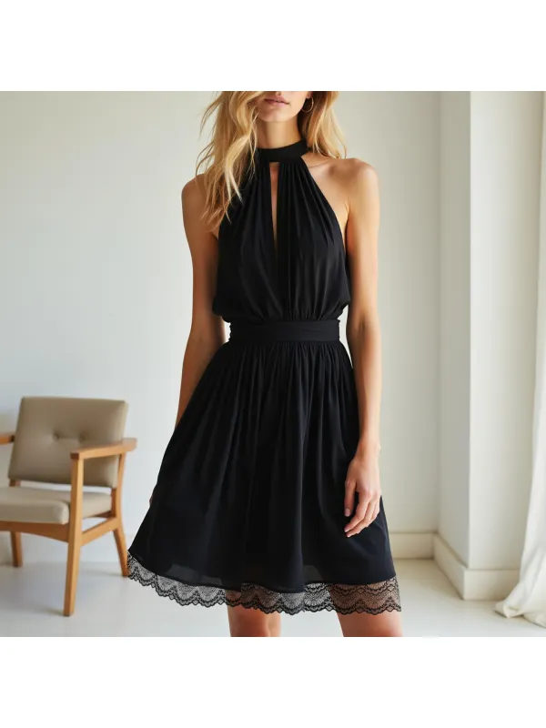 Women's Elegant Vintage Lace Dress - Viewbena.com 