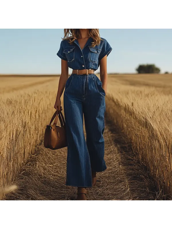 Pantalones De Mezclilla Vintage De Pierna Ancha Y Elegantes Para Mujer - Localziv.com 