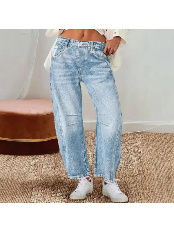 Vintage Banana Pants Loose Machete Straight Leg Jeans - Cominbuyshop.com 