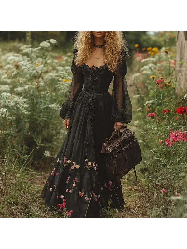 Retro Resort Boho Chic Style Maxi Dress - Realyiyi.com 