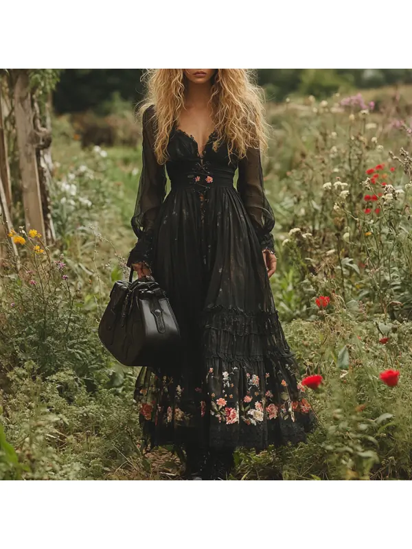 Casual Resort Boho Chic Maxi Dress - Realyiyi.com 