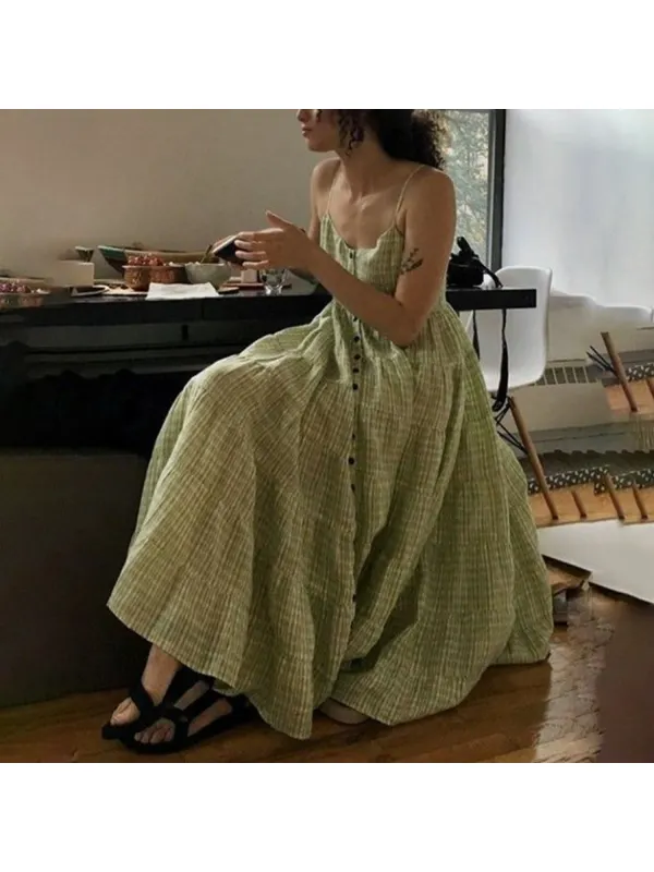 Women's Holiday Sling Plaid Dress - Geocici.com 