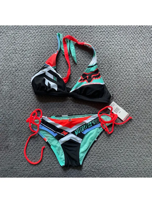 Fashionable Racing Print Bikini - Realyiyishop.com 