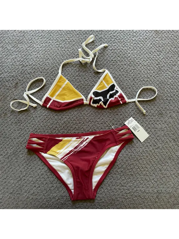 Sexy Racing Print Holiday Bikini - Realyiyishop.com 