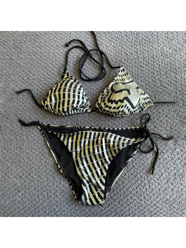 Women's Contrast Print Resort Bikini - Realyiyishop.com 
