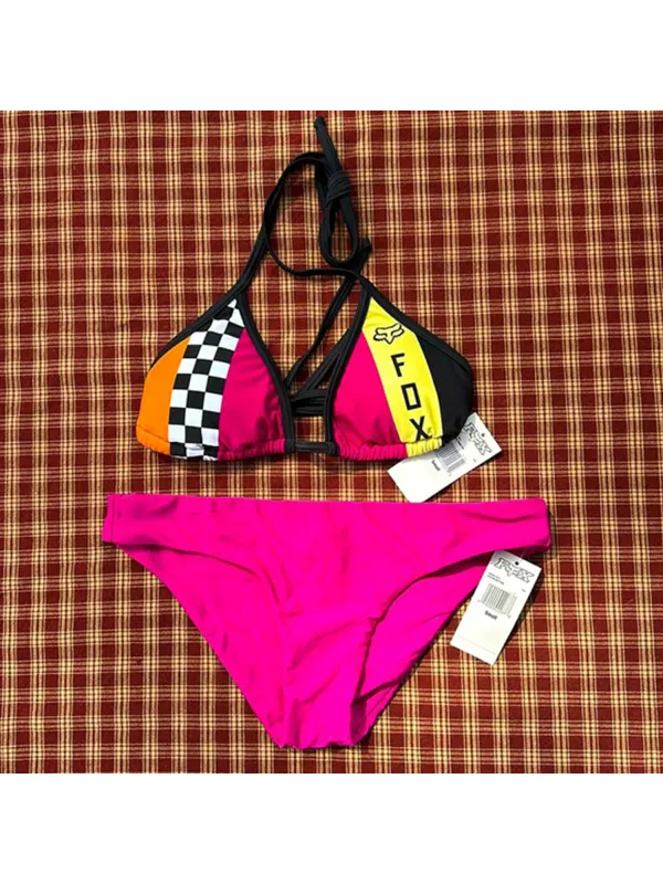Women's Sexy Racing Print Resort Bikini - Realyiyishop.com 