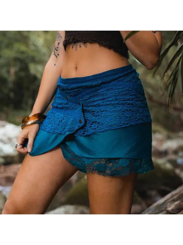 Bohemian Retro Distressed Skirt - Geocici.com 