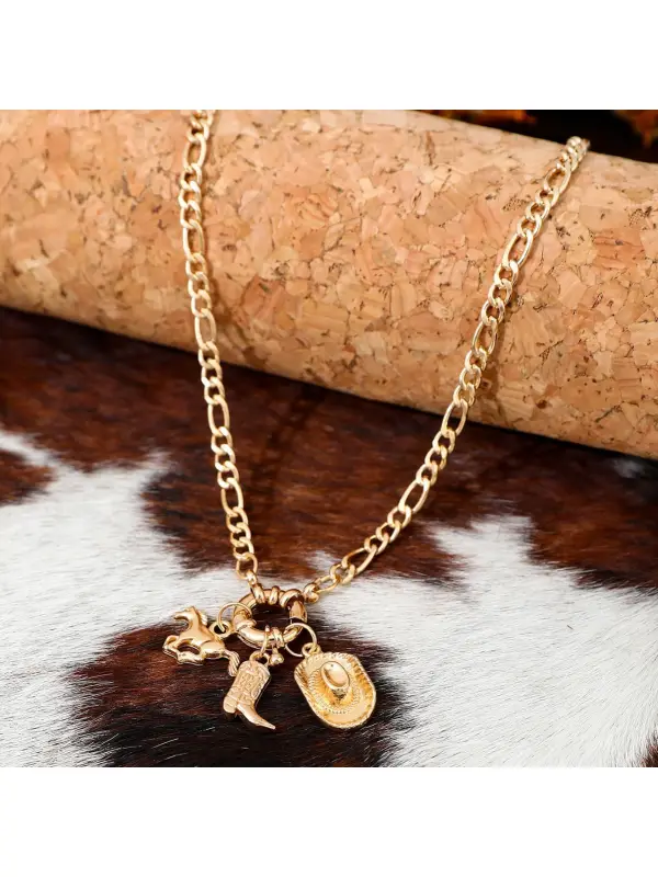 Fashion Boots, Cowboy Hat, Horse And Western Style Necklace - Hoplady.chimpone.com 