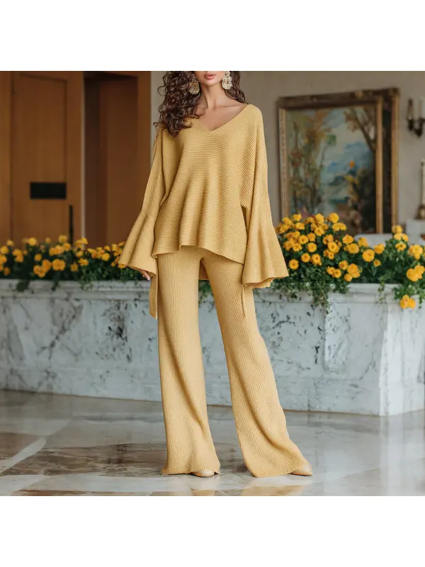 Women's Elegant Long-sleeved Trousers Suit Casual Loose And Comfortable Home Comfort Suit - Hoplady.chimpone.com 