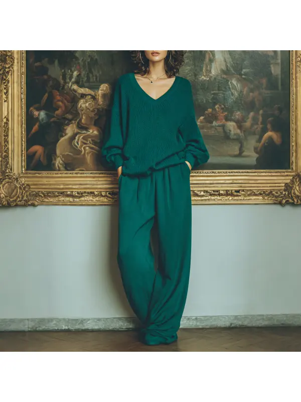 Women's Elegant Long-sleeved Trousers Suit Casual Loose And Comfortable Home Comfort Suit - Hoplady.chimpone.com 