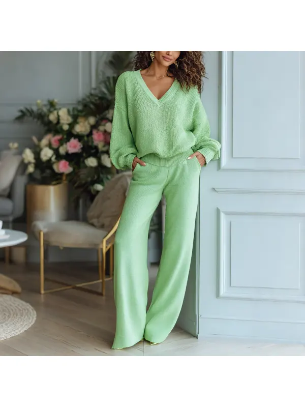 Women's Elegant Long-sleeved Trousers Suit Casual Loose And Comfortable Home Comfort Suit - Hoplady.chimpone.com 