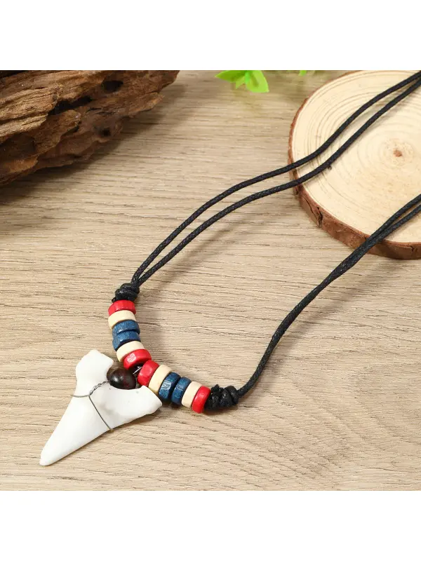 Western Shark Tooth Pendant Statement Necklace - Hoplady.chimpone.com 