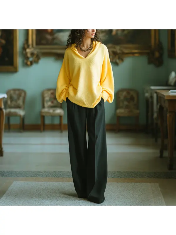 Women's Elegant Long-sleeved Trousers Suit Casual Loose And Comfortable Home Comfort Suit - Hoplady.chimpone.com 