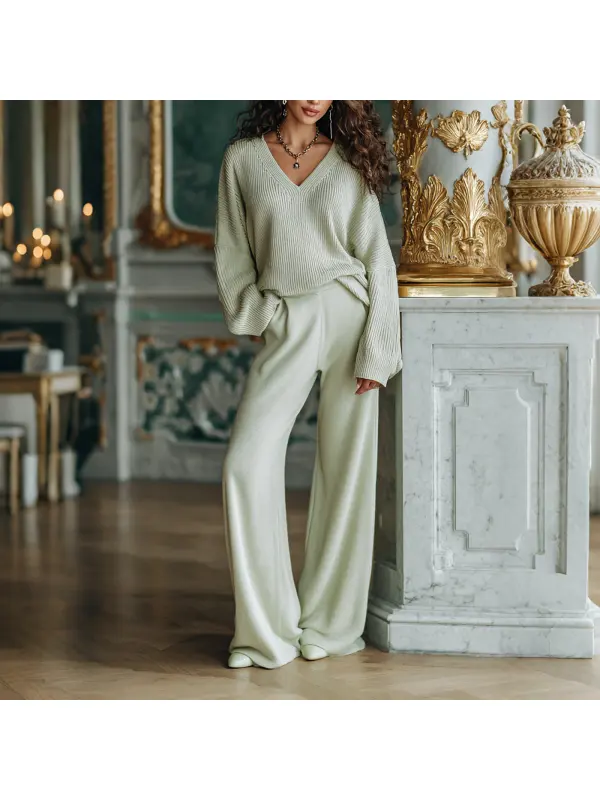 Women's Elegant Long-sleeved Trousers Suit Casual Loose And Comfortable Home Comfort Suit - Hoplady.chimpone.com 