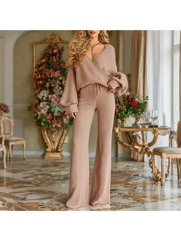 Women's Elegant Long-sleeved Trousers Suit Casual Loose And Comfortable Home Comfort Suit - Hoplady.chimpone.com 
