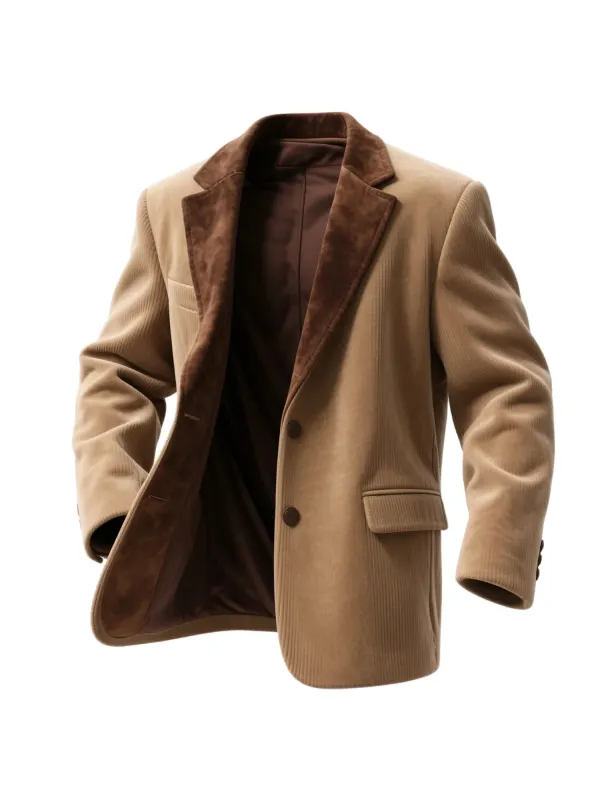 Men's Western Retro Black And White Plaid Suede Jacket - Hoplady.chimpone.com 