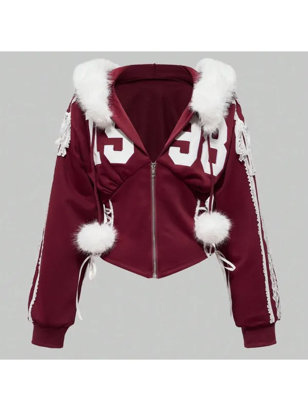 Street Digital Print Lace Hoodie - Hoplady.chimpone.com 