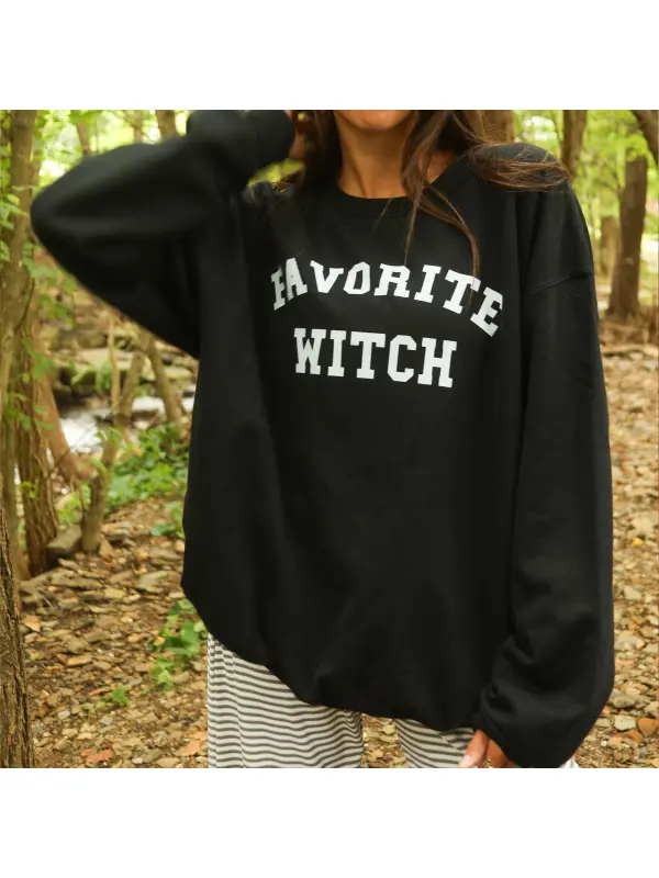 Favorite Witch Graphic Sweatshirt - Hoplady.chimpone.com 