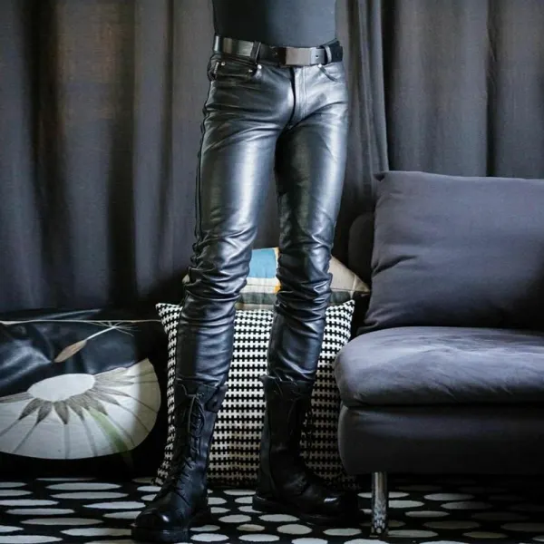 Men's Fashion Casual Sexy Leather Pants - Keymimi.com 