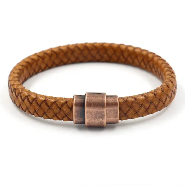 Vintage Leather Braided Leather Bracelet - Keymimi.com 