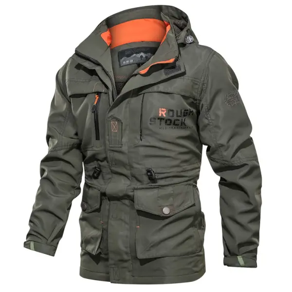 Mens Outdoor Windproof And Rainproof Multi-pocket Jacket - Honeylop.chimpone.com 