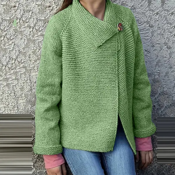 Casual Pure Color Single Button Coat - Leanarea.chimpone.com 