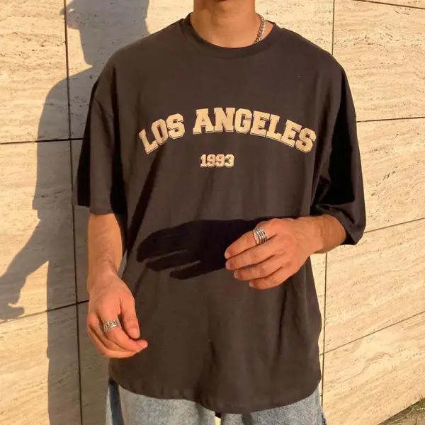 Letter Print Short-sleeved T-shirt - Spiretime.com 