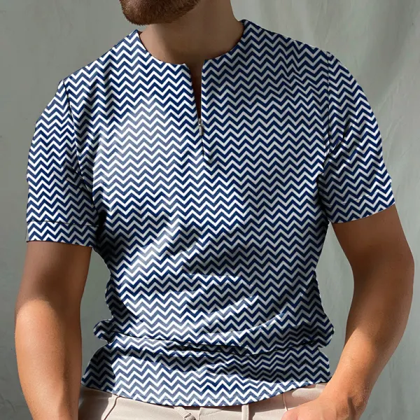 Wave short sleeve polo shirt - Keymimi.com 