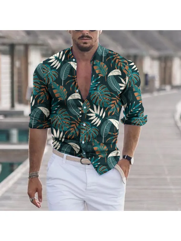 Casual Holiday Pattern Printing Mens Shirt - Machoup.com 