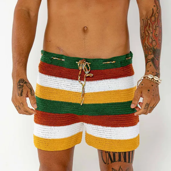 Men's Color Block Yoga Casual Shorts - Keymimi.com 