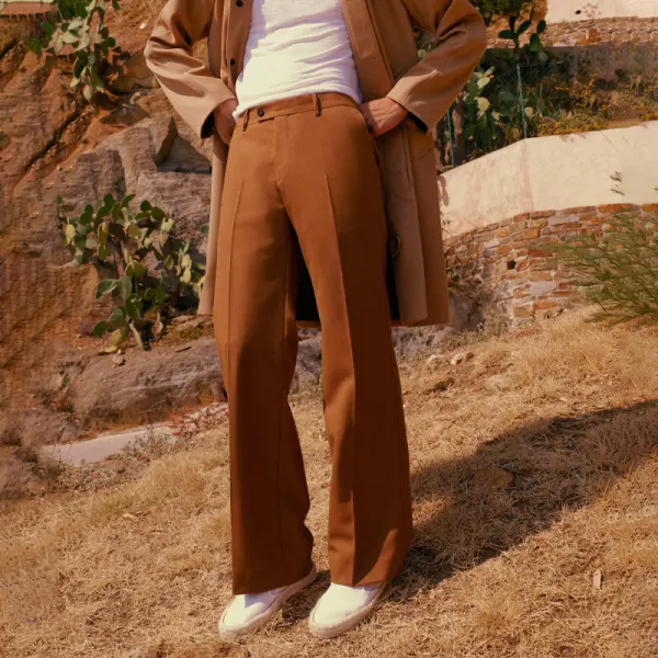 Retro Straight-leg Suit Trousers - Keymimi.com 