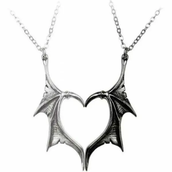 Bat Wings Love Couple Necklace - Keymimi.com 