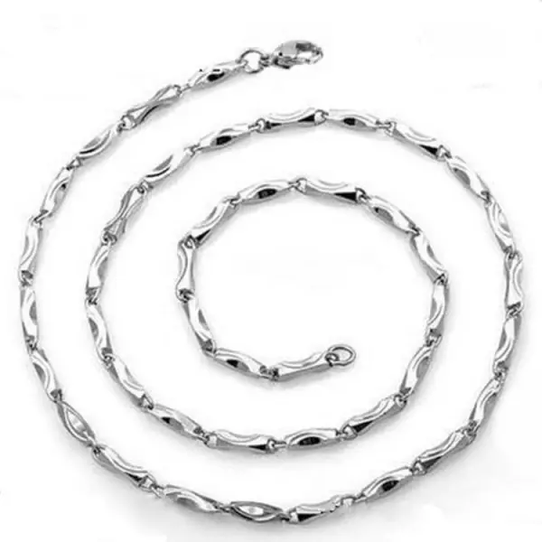 Ingot Chain Necklace Men And Women Silver Plated Korean Version Plated Jewelry Short Clavicle Chain - Keymimi.com 