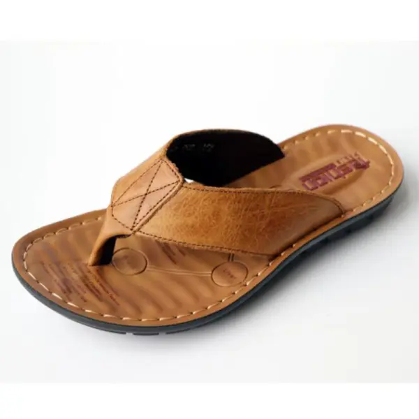 Men's Leather Flip Flops - Anurvogel.com 
