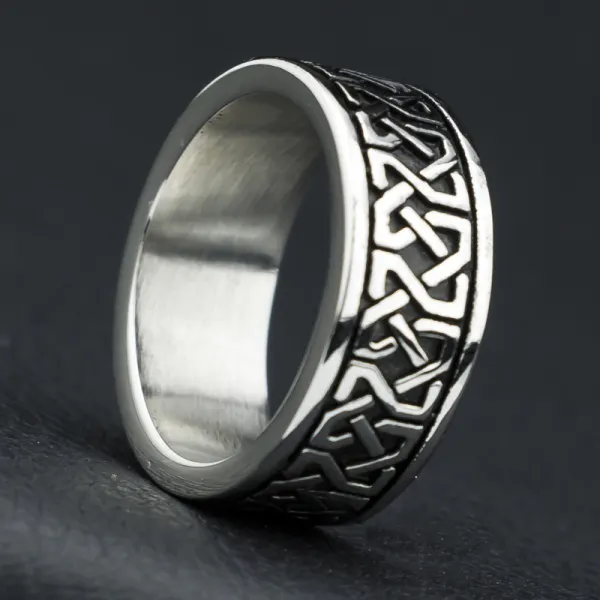 Classic Pattern Stainless Steel Ring - Keymimi.com 