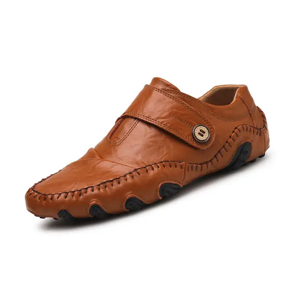 Men's Genuine Leather Velcro Non-slip Wear-Resistant Octopus Sole Casual Shoes - Keymimi.com 