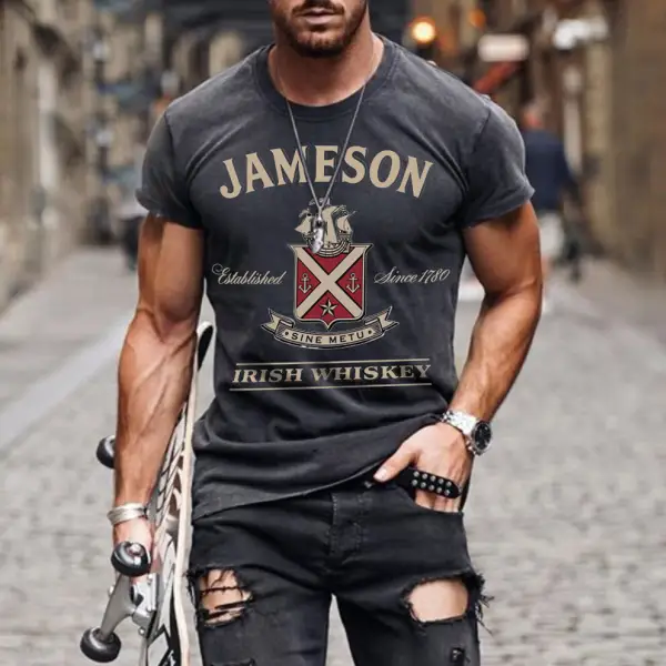 Mens Jameson Irish Whiskey Print T-shirt - Keymimi.com 