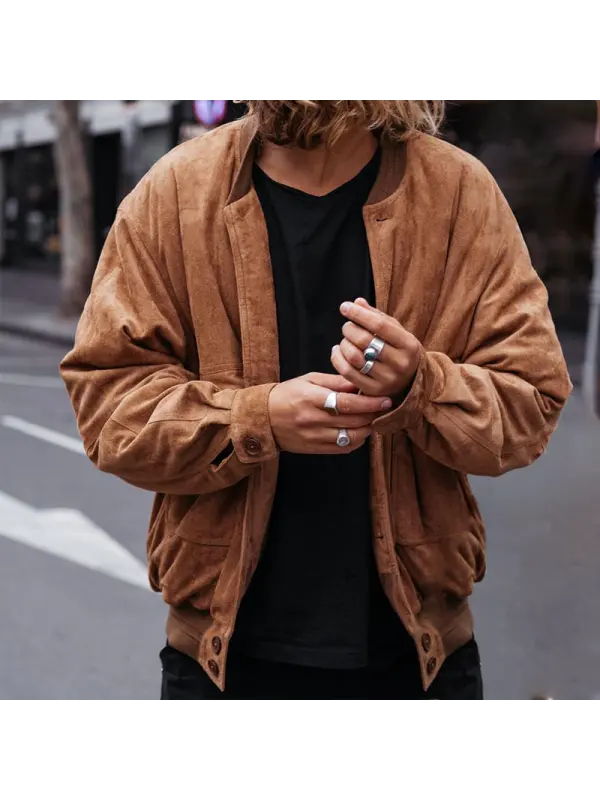 Autumn Winter Retro Thickened Casual Men's Jacket - Ootdmw.com 